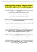 D016 Leadership Foundations and Ethics Complete Set CORRECT QUESTIONS & ANSWERS&lpar;GRADED A&rpar;
