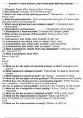 Domain I - Food Science&comma; Jean Inman 2024 RD Prep&colon; Domain I  Questions with correct answers