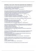 MATERNAL CHILD UNIT 1 PRACTICE QUESTIONS ANS ANSWERS -2