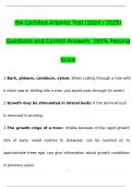 ISA Certified Arborist Test &lpar;2024 &sol; 2025&rpar; Questions and Verified Answers&comma; 100&percnt; Passing Score