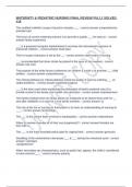 MATERNITY & PEDIATRIC NURSING FINAL REVIEW FULLY SOLVED -16&period;