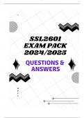 SSL2601 EXAM PACK 2024&sol;2025 &lpar;QUESTIONS & ANSWERS&rpar;