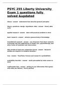 PSYC 255 Liberty University Exam 1 questions fully solved &updated&period;