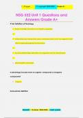 NSG 532 Unit 1 Questions and  Answers Grade A&plus;