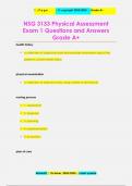 NSG 3133 Physical Assessment  Exam 1 Questions and Answers Grade A&plus;