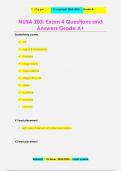 NUSA 203&colon; Exam 4 Questions and  Answers Grade A&plus;