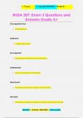 NUSA 207&colon; Exam 3 Questions and  Answers Grade A&plus;