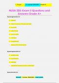 NUSA 203&colon; Exam 3 Questions and  Answers Grade A&plus;