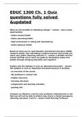EDUC 1300 Ch&period; 1 Quiz questions fully solved &updated&period;