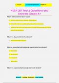NUSA 207 Test 2 Questions and  Answers Grade A&plus;