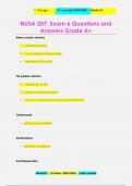 NUSA 207&colon; Exam 6 Questions and  Answers Grade A&plus;