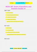 NUSA 207&colon; Exam 4 Questions and  Answers Grade A&plus;