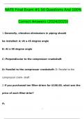 NATE Final Exam &num;1 &vert; 50 Questions with 100&percnt; Correct Answers