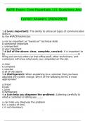 NATE Exam&colon; Core Essentials &vert; 121 Questions with 100&percnt; Correct Answers