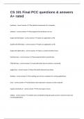 CS 101 Final PCC questions & answers A&plus; rated