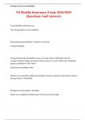 NJ Health Insurance Exam 2024&sol;2025 Questions And Answers