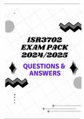 ISR3702 EXAM PACK 2024&sol;2025 &lpar;QUESTIONS & ANSWERS&rpar;