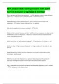 EPA SECTION 608 CORE Exam Bundle Questions and 100&percnt; correct Answers A Grades Guaranteed