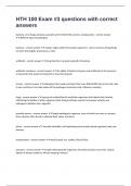 HTH 100 Exam &num;3 questions with correct answers