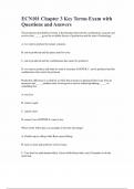 ECN101 Chapter 3 Key Terms Exam with Questions and Answers