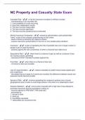 NC Property and Casualty State Exam &lpar;Graded A&plus; actual test&rpar;