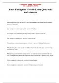 Basic Firefighter Written Exam Questions and Answers