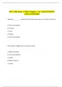 HCA 506 Quiz 1 2024 Chapter 1 & 2 QUESTIONS AND ANSWERS
