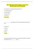 HCA 506 Quiz 5 2024 Chapters 15&comma; 16&comma; & 17 QUESTIONS AND ANSWERS