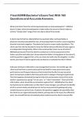  Final ASWB Bachelor's Exam Test  With 160 Questions and Accurate Answers&period;