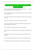 Level 2 Security Exam &vert;Questions with 100&percnt;  Correct Answers