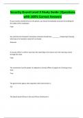 Security Guard Level II Study Guide &vert;Questions  with 100&percnt; Correct Answers