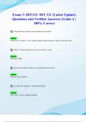 Exam 3&colon; DIT121&sol; DIT 121 &lpar;Latest 2024&sol; 2025 Update&rpar; Questions and Verified Answers&vert; Grade A &vert; 100&percnt; Correct