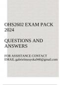 OHS2602 Exam pack 2024&lpar;Questions and answers&rpar;
