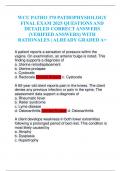 WCU PATHO 370 PATHOPHYSIOLOGY FINAL EXAM 2025 QUESTIONS AND DETAILED CORRECT ANSWERS &lpar;VERIFIED ANSWERS&rpar; WITH RATIONALES &vert; ALREADY GRADED A&plus;