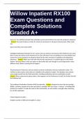 Willow Inpatient RX100 Exam Questions and Complete Solutions Graded A&plus;