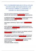 WCU PATHOPHYSIOLOGY FINAL EXAM STUDYGUIDE QUESTIONS AND DETAILED CORRECT ANSWERS &vert; A&plus; GRADE GUARANTEED PASS