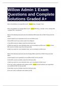 RX305- Willow inpatient administration I Exam Questions and Complete Solutions Graded A &period; Bundle Compilation