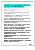 PSI Manicure Practice Exam With 100&percnt; Correct And Verified Answers