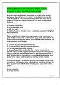 Postpartum Care Exam With 100&percnt; Correct And Verified Answers