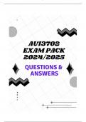 AUI3702 EXAM PACK 2024&sol;2025 &lpar;QUESTIONS & ANSWERS&rpar;