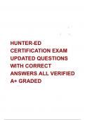 HUNTER-ED CERTIFICATION EXAM UPDATED QUESTIONS WITH CORRECT ANSWERS ALL VERIFIED A&plus; GRADED 