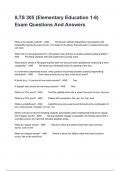 ILTS 305 &lpar;Elementary Education 1-6&rpar; Exam Questions And Answers
