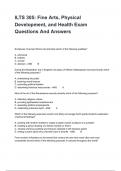 ILTS 305&colon; Fine Arts&comma; Physical Development&comma; and Health Exam Questions And Answers
