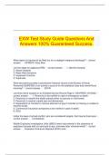   EXW Test Study Guide Questions And Answers 100&percnt; Guaranteed Success&period;