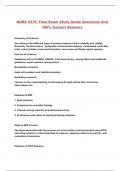 NURS 4315- Final Exam Study Guide Questions And 100&percnt; Correct Answers