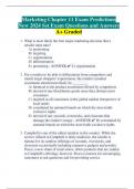 Marketing Chapter 11 Exam Predictions New 2024 Set Exam Questions and Answers A&plus; Graded