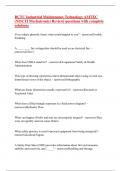 BCTC Industrial Maintenance Technology AMTEC &lpar;NOCTI Mechatronic&rpar; Review&vert; questions with complete solutions