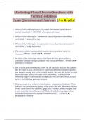 Marketing Chap&period;5 Exam Questions with  Verified Solutions Exam Questions and Answers &vert;&vert;A&plus; Graded