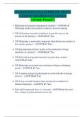 MARKETING EXAM PREDICTIONS Complete Questions and Answers Already Passed&excl;&excl;