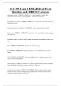 ACC 355 Exam 3 UPDATED ACTUAL Questions and CORRECT Answers